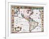 New World Map, 1616-John Speed-Framed Giclee Print