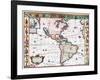 New World Map, 1616-John Speed-Framed Giclee Print