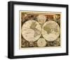 New World Map, 17th Century-Nicholas Visscher-Framed Giclee Print