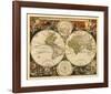 New World Map, 17th Century-Nicholas Visscher-Framed Giclee Print