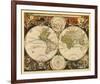 New World Map, 17th Century-Nicholas Visscher-Framed Giclee Print