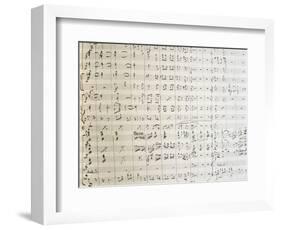 New World Symphony, Handwritten Score by Antonin Leopold Dvorak-null-Framed Giclee Print