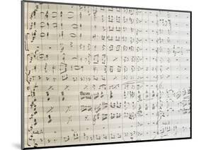 New World Symphony, Handwritten Score by Antonin Leopold Dvorak-null-Mounted Giclee Print