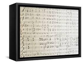 New World Symphony, Handwritten Score by Antonin Leopold Dvorak-null-Framed Stretched Canvas