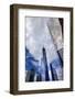 New World Trade Center Glass Building Skyscraper Skyline Blue Clouds Reflection New York City, Ny-William Perry-Framed Photographic Print