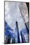 New World Trade Center Glass Building Skyscraper Skyline Blue Clouds Reflection New York City, Ny-William Perry-Mounted Photographic Print
