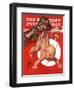 "New Year and Warring Fist," Saturday Evening Post Cover, January 4, 1941-Joseph Christian Leyendecker-Framed Giclee Print