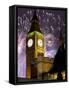 New Year Fireworks and Big Ben, Houses of Parliament, Westminster, London, England, United Kingdom,-Frank Fell-Framed Stretched Canvas