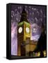 New Year Fireworks and Big Ben, Houses of Parliament, Westminster, London, England, United Kingdom,-Frank Fell-Framed Stretched Canvas