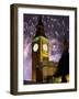 New Year Fireworks and Big Ben, Houses of Parliament, Westminster, London, England, United Kingdom,-Frank Fell-Framed Photographic Print