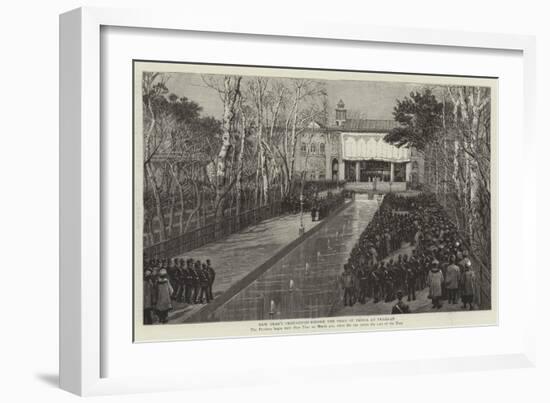 New Year's Ceremonies before the Shah of Persia at Teheran-null-Framed Giclee Print