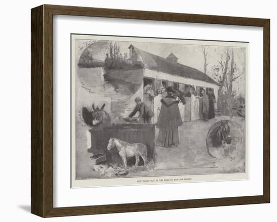 New Year's Day at the Home of Rest for Horses-Henry Charles Seppings Wright-Framed Giclee Print