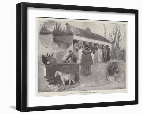 New Year's Day at the Home of Rest for Horses-Henry Charles Seppings Wright-Framed Giclee Print