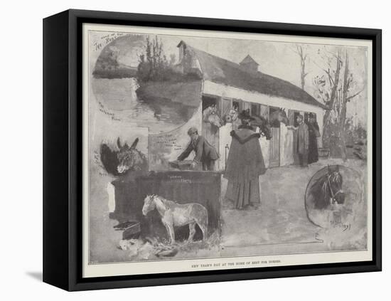 New Year's Day at the Home of Rest for Horses-Henry Charles Seppings Wright-Framed Stretched Canvas