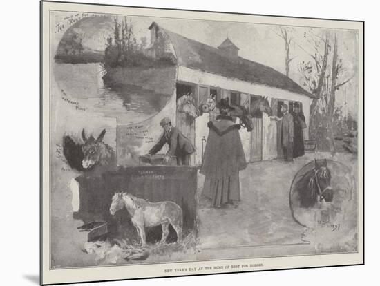 New Year's Day at the Home of Rest for Horses-Henry Charles Seppings Wright-Mounted Giclee Print