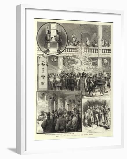 New Year's Day Festivities in Hong Kong-Godefroy Durand-Framed Giclee Print