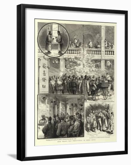 New Year's Day Festivities in Hong Kong-Godefroy Durand-Framed Giclee Print