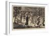 New Year's Day in Burmah, a Sketch at the Water Festival-null-Framed Giclee Print