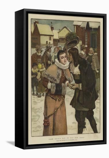 New Year's Day in Old New York-George Henry Boughton-Framed Stretched Canvas