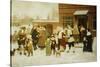 New Year's Day, New Amsterdam, 1876-George Henry Boughton-Stretched Canvas