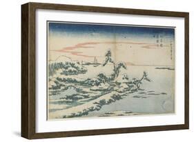 New Year's Day Sunrise at Susaki in Snow, Mid 19th Century-Utagawa Hiroshige-Framed Giclee Print