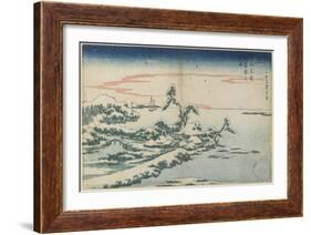 New Year's Day Sunrise at Susaki in Snow, Mid 19th Century-Utagawa Hiroshige-Framed Giclee Print