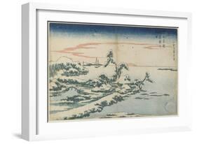 New Year's Day Sunrise at Susaki in Snow, Mid 19th Century-Utagawa Hiroshige-Framed Giclee Print