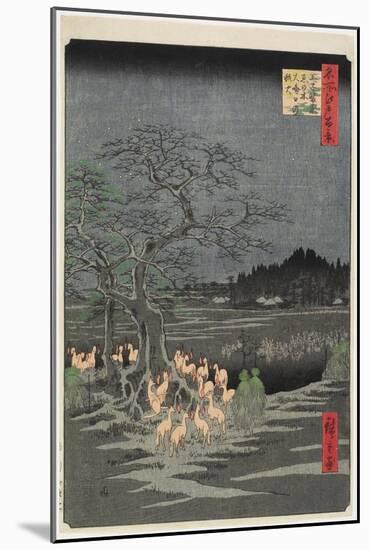 New Year's Eve Foxfires at Nettle Tree, Oji, September 1857-Utagawa Hiroshige-Mounted Giclee Print
