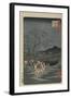 New Year's Eve Foxfires at the Hackberry Tree in O_Ji, 1857-Utagawa Hiroshige-Framed Giclee Print