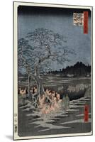 New Year's Eve Foxfires at the Nettle Tree, Oji', from the Series, 'One Hundred Famous Views of Edo-Utagawa Hiroshige-Mounted Giclee Print