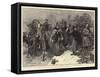 New Year's Eve in Russia, Buying Presents in the Streets-Frederic De Haenen-Framed Stretched Canvas