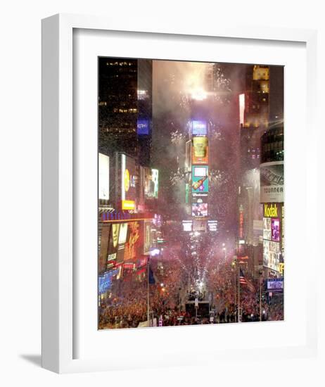 New Year's Eve in Times Square-Igor Maloratsky-Framed Art Print