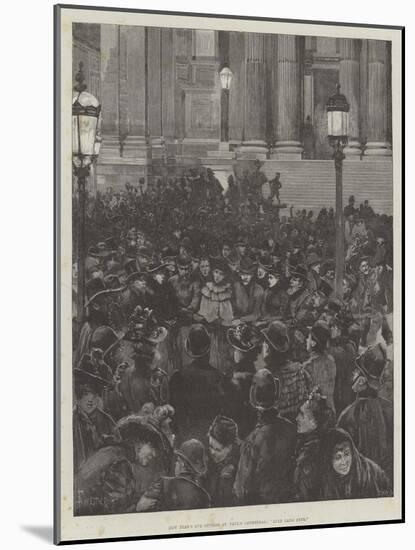 New Year's Eve Outside St Paul's Cathedral, Auld Lang Syne-Amedee Forestier-Mounted Giclee Print