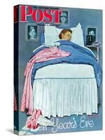 "New Year's Eve" Saturday Evening Post Cover, January 1,1944-Norman Rockwell-Stretched Canvas