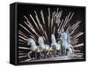 New Year's Fireworks above the Quadriga at the Brandenburg Gate in Berlin, Germany, c.2007-Michael Sohn-Framed Stretched Canvas