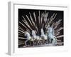 New Year's Fireworks above the Quadriga at the Brandenburg Gate in Berlin, Germany, c.2007-Michael Sohn-Framed Photographic Print