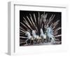 New Year's Fireworks above the Quadriga at the Brandenburg Gate in Berlin, Germany, c.2007-Michael Sohn-Framed Photographic Print