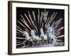 New Year's Fireworks above the Quadriga at the Brandenburg Gate in Berlin, Germany, c.2007-Michael Sohn-Framed Photographic Print