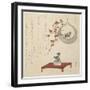 (New Year's Flower Arrangement on a Table and in a Hanging Vase), Early 19th Century-Keisai Eisen-Framed Giclee Print