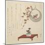 (New Year's Flower Arrangement on a Table and in a Hanging Vase), Early 19th Century-Keisai Eisen-Mounted Giclee Print