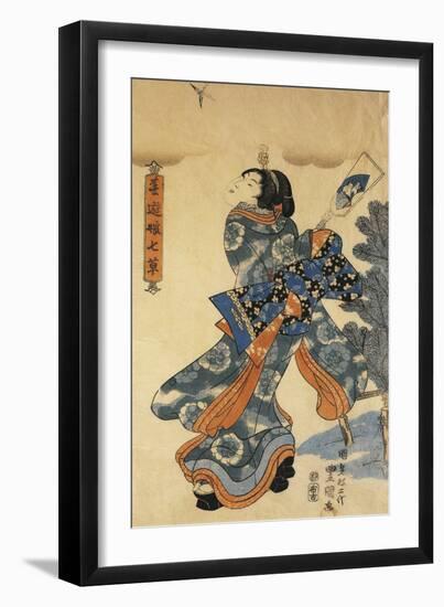New Year's Game-Utagawa Kunisada-Framed Giclee Print