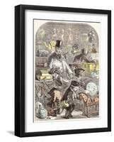 New Year's Gifts, the Toyshop, Jackson Children, 1860-null-Framed Giclee Print