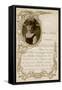 New Year's Letter with Portrait of a Little Girl-null-Framed Stretched Canvas