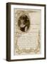 New Year's Letter with Portrait of a Little Girl-null-Framed Art Print