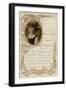 New Year's Letter with Portrait of a Little Girl-null-Framed Art Print