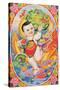 New Year's Poster - Chubby Baby with Dragon, 1987-null-Stretched Canvas