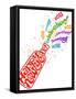 New Year Text Design-lenm-Framed Stretched Canvas