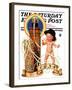 "New Year Tickertape," Saturday Evening Post Cover, December 30, 1933-Joseph Christian Leyendecker-Framed Giclee Print