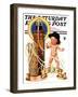 "New Year Tickertape," Saturday Evening Post Cover, December 30, 1933-Joseph Christian Leyendecker-Framed Giclee Print