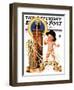 "New Year Tickertape," Saturday Evening Post Cover, December 30, 1933-Joseph Christian Leyendecker-Framed Giclee Print